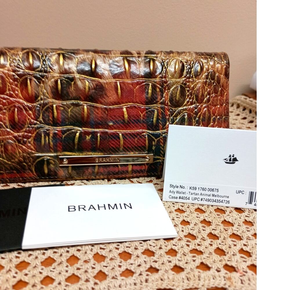 BRAHMIN ADY WALLET IN TARTAN ANIMAL MELBOURNE - Picture 2 of 9